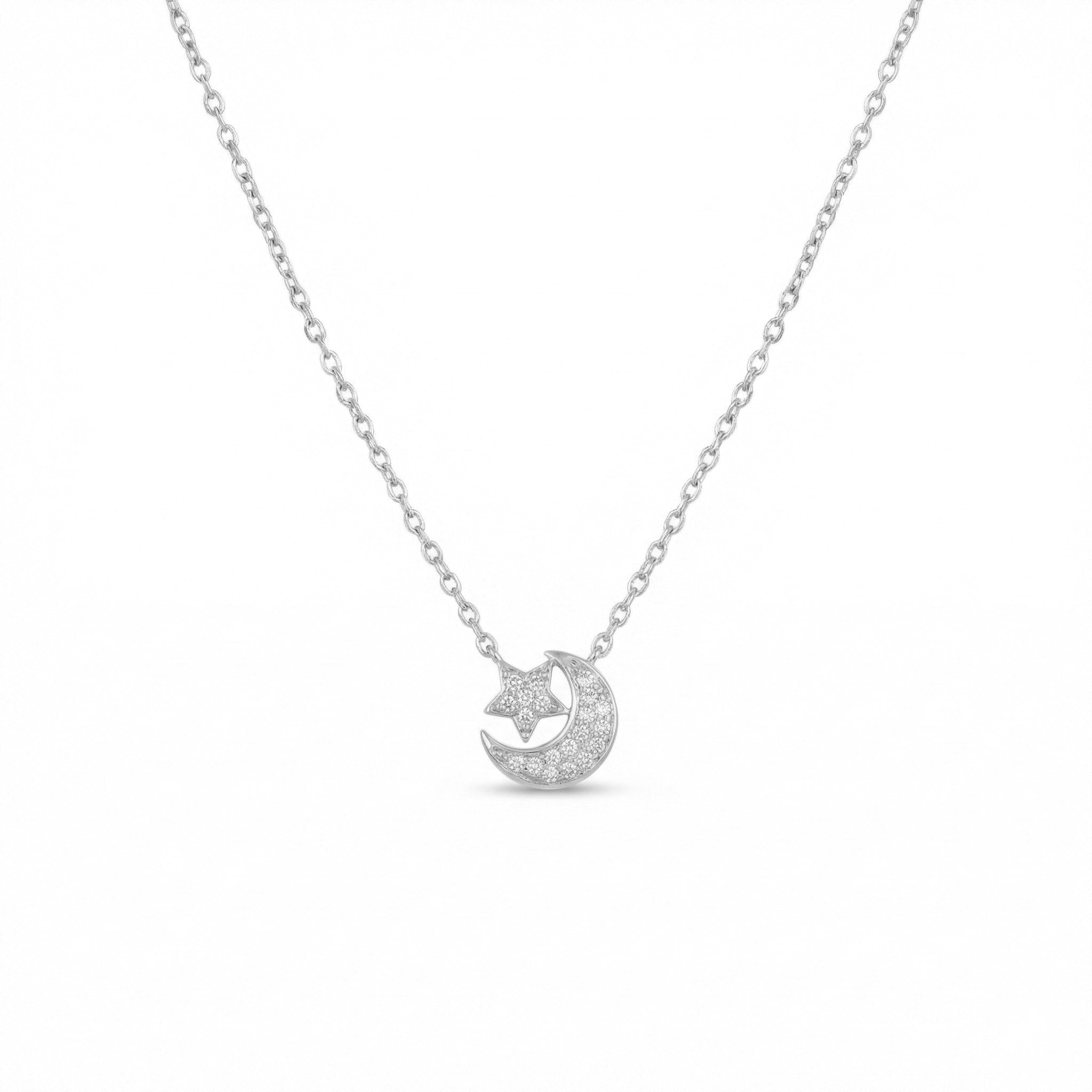Crescent Moon & Star Necklace
