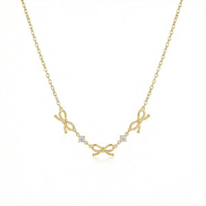 Gilded Bow Necklace