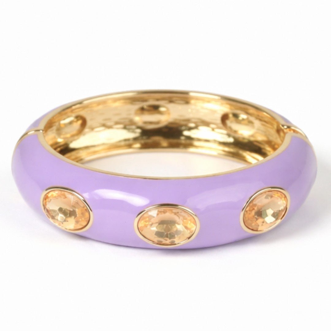 Gilded Crystal Loop Bangle - Upakarnaproduct_type