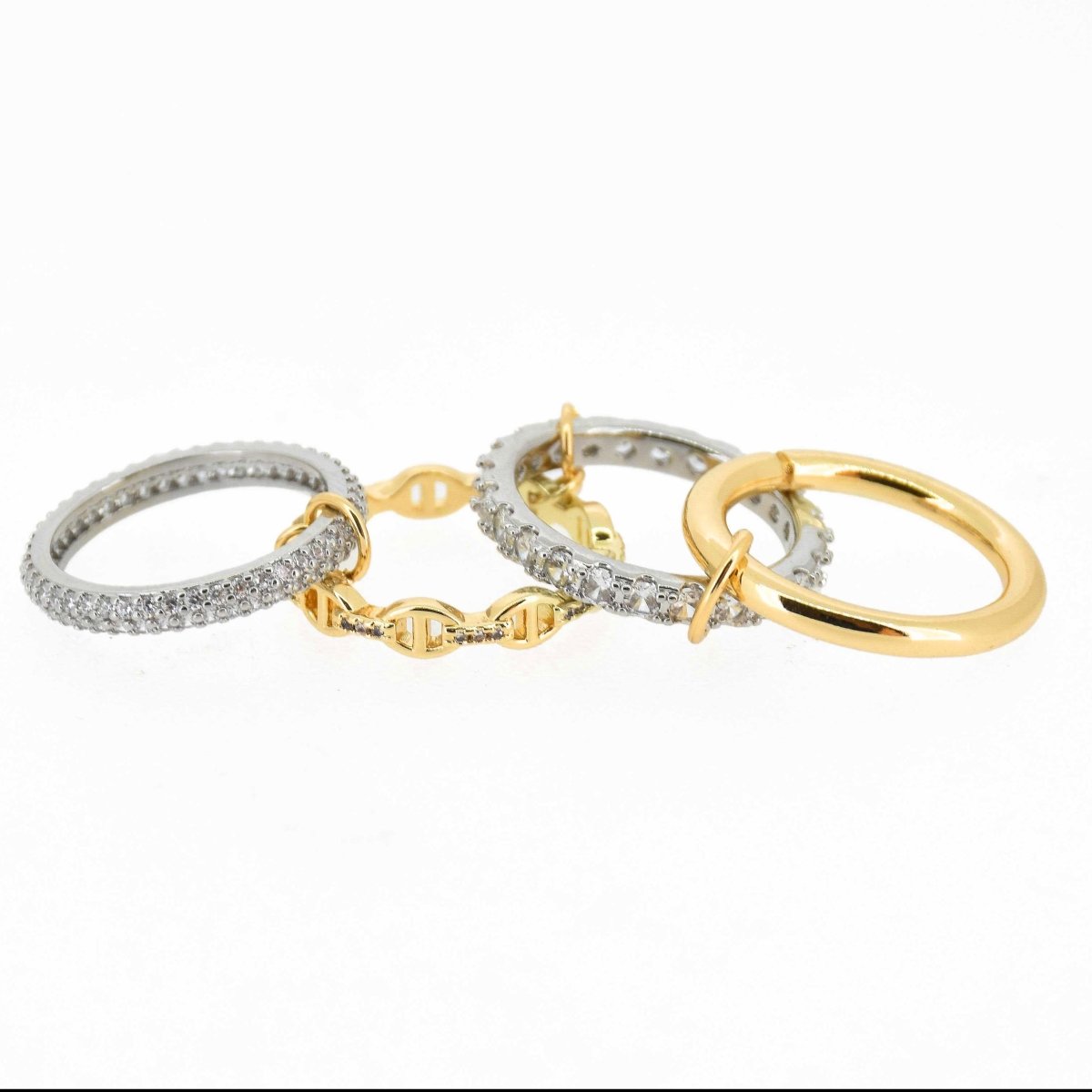 Gilded Glamour Ring Stack - Upakarnaproduct_type