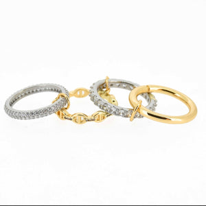 Gilded Glamour Ring Stack