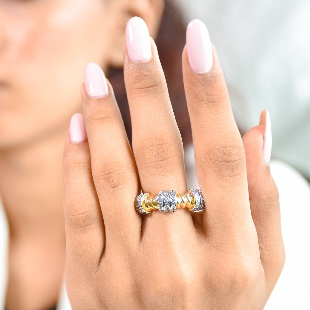 Gilded Twisted Bangle & Ring Set - Upakarnaproduct_type