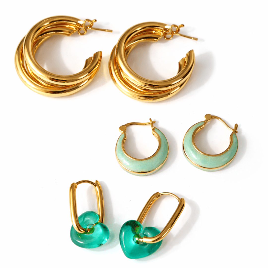 Glistening Earring Stack - Upakarnaproduct_type