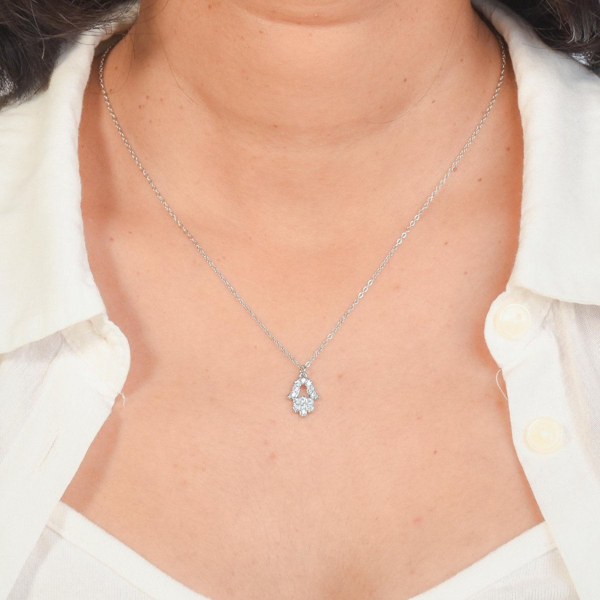 Glistening Hamsa Necklace - Upakarnaproduct_type