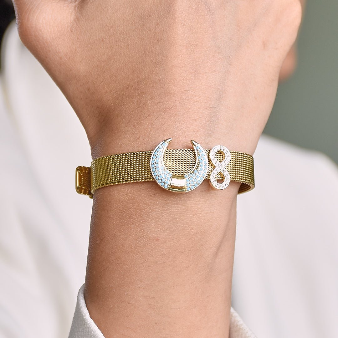 Gold Watch Band Bracelet | Personalised name for everyday wear - Upakarnaproduct_type