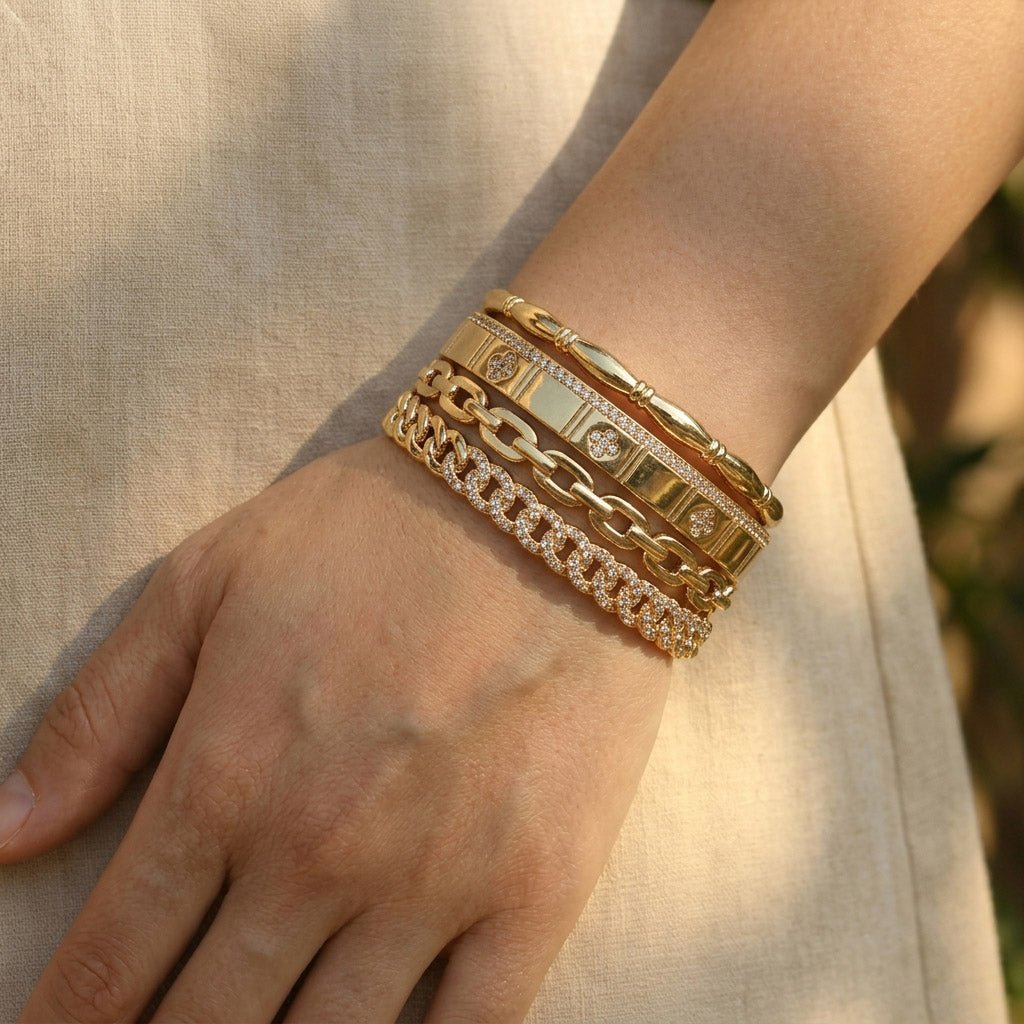 Golden Bling Bangle Stack - Upakarnaproduct_type