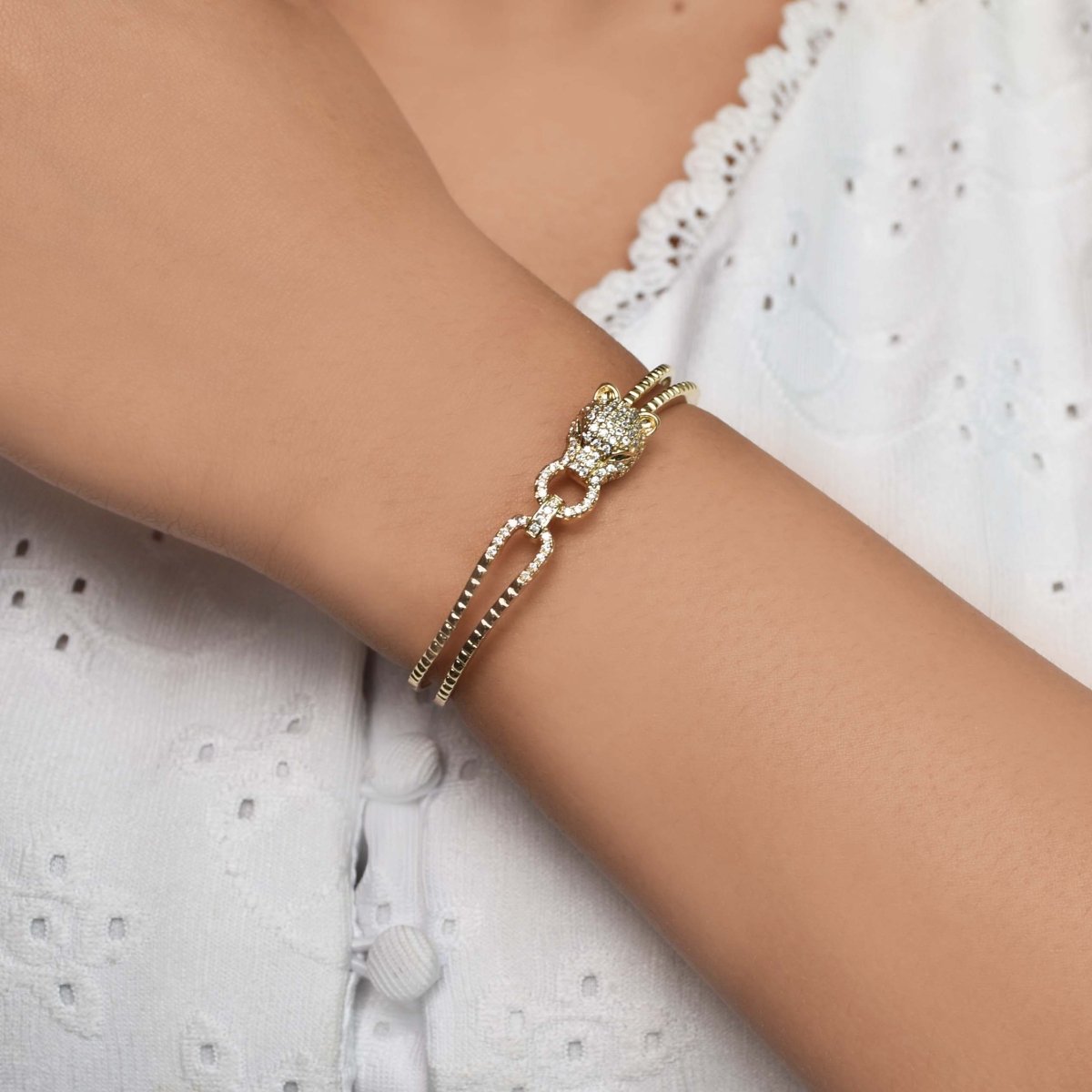 Golden Infinity Bangle Stack - Upakarnaproduct_type