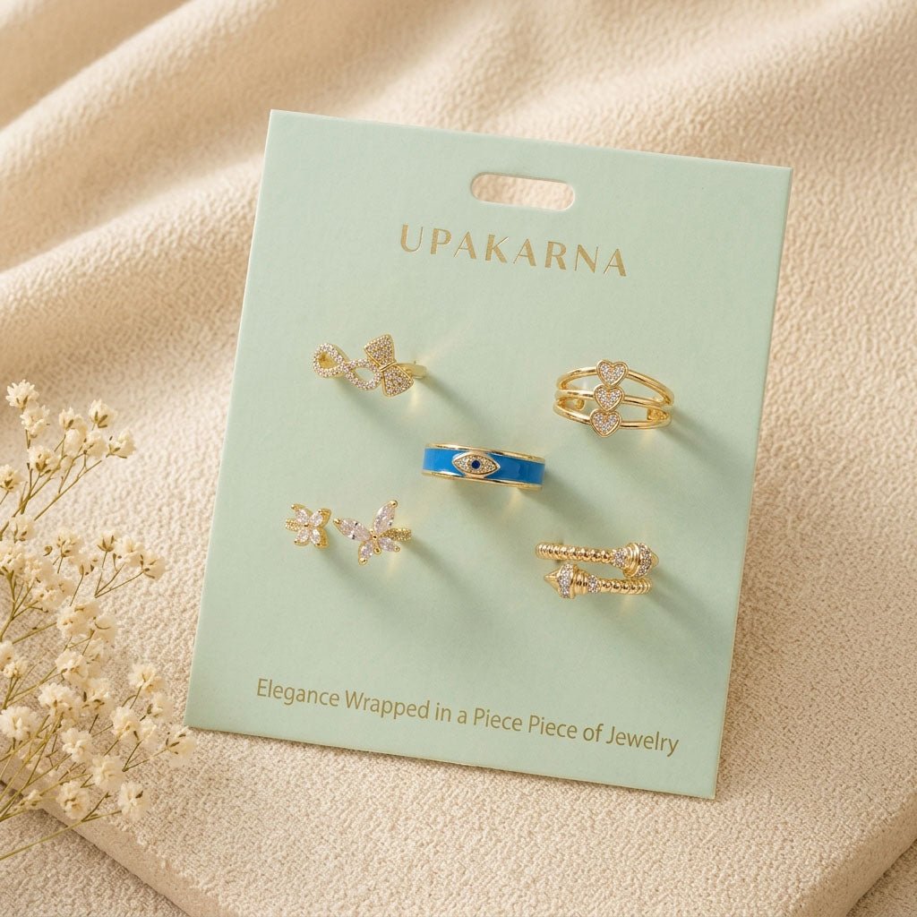 Golden Whimsy Ring Stack - Upakarnaproduct_type