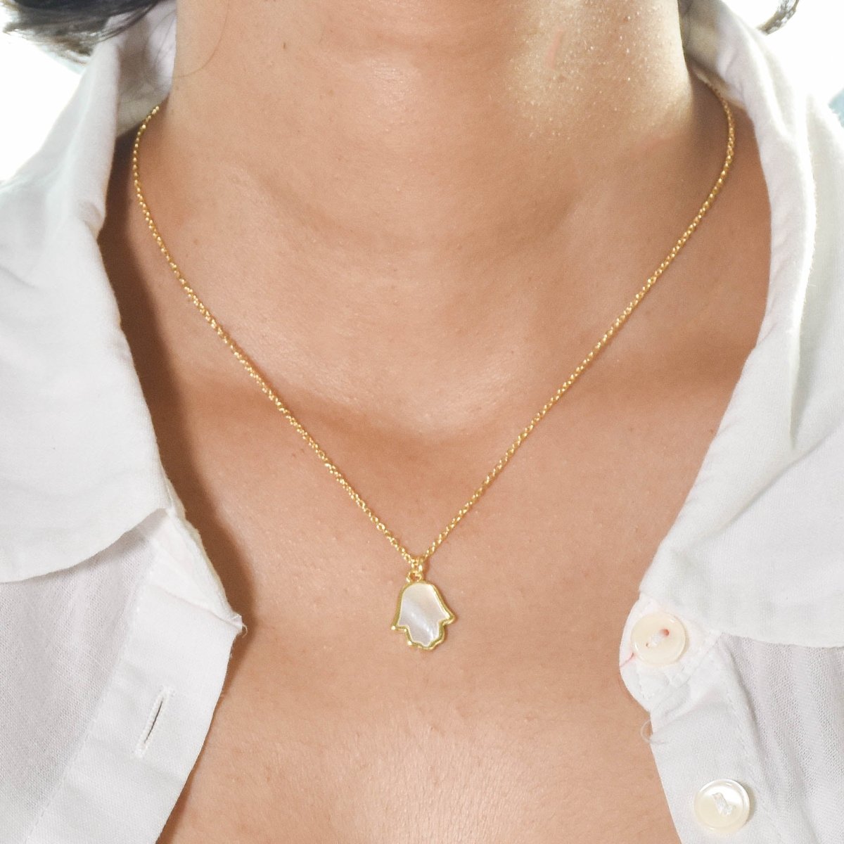 Hamsa Charm Necklace - Upakarnaproduct_type