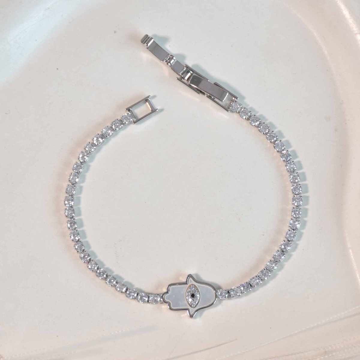 Hamsa tennis Bracelet - Upakarnaproduct_type