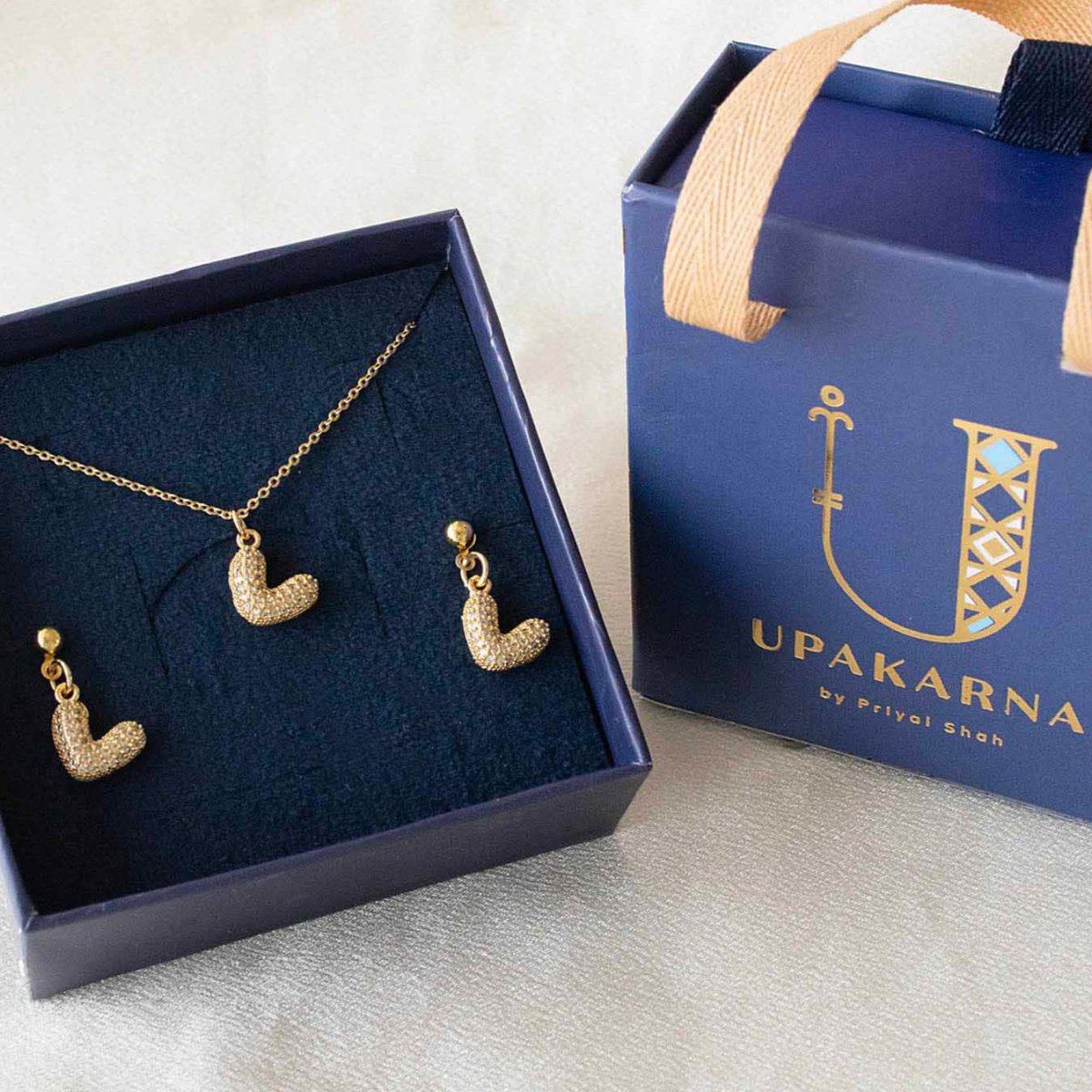 Heart Necklace Set + Gift Box - Upakarnaproduct_type