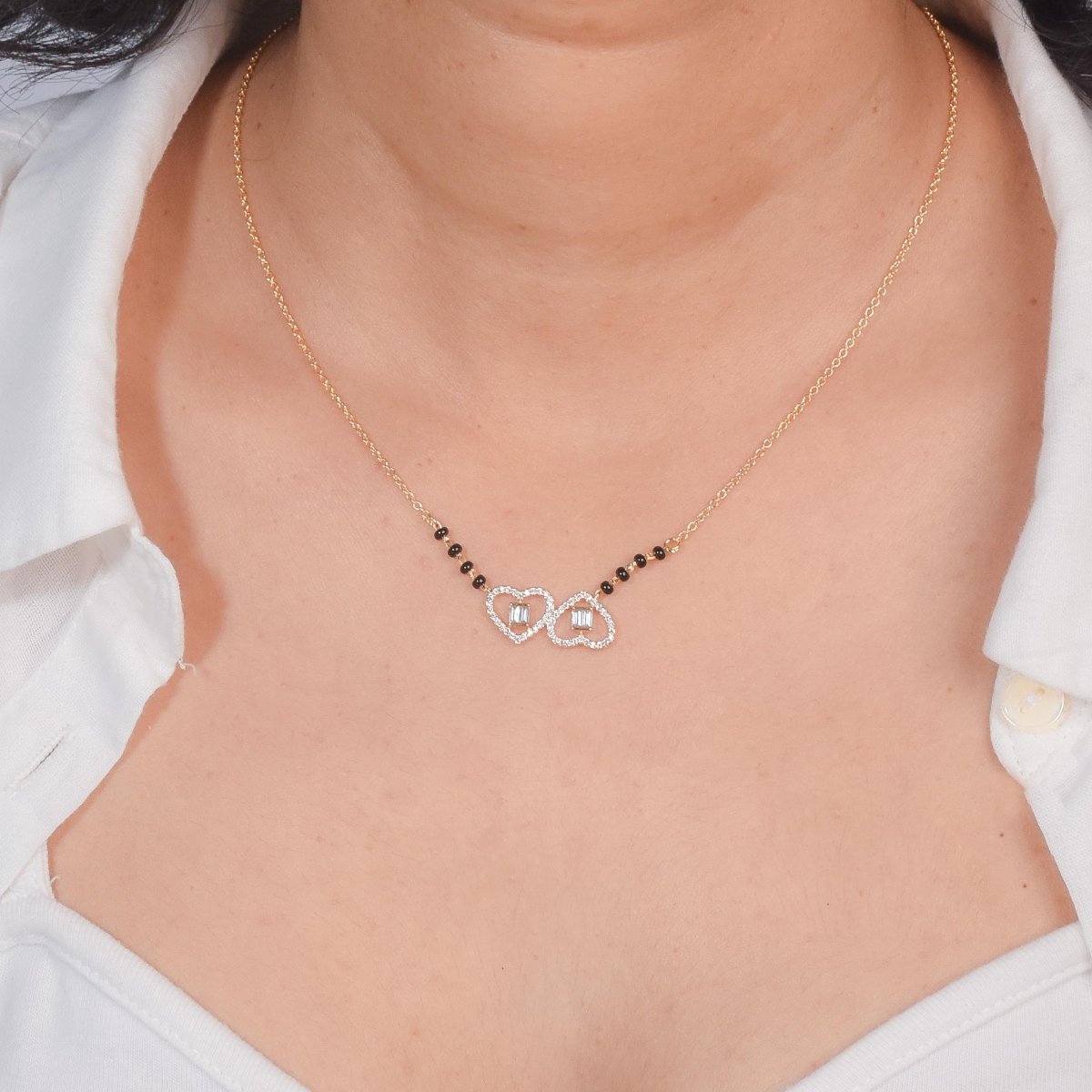 Hearts Entwined Mangalsutra Necklace - Upakarnaproduct_type