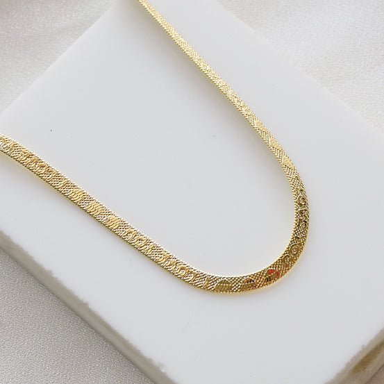 I Love You Snake Chain Necklace - Upakarnaproduct_type
