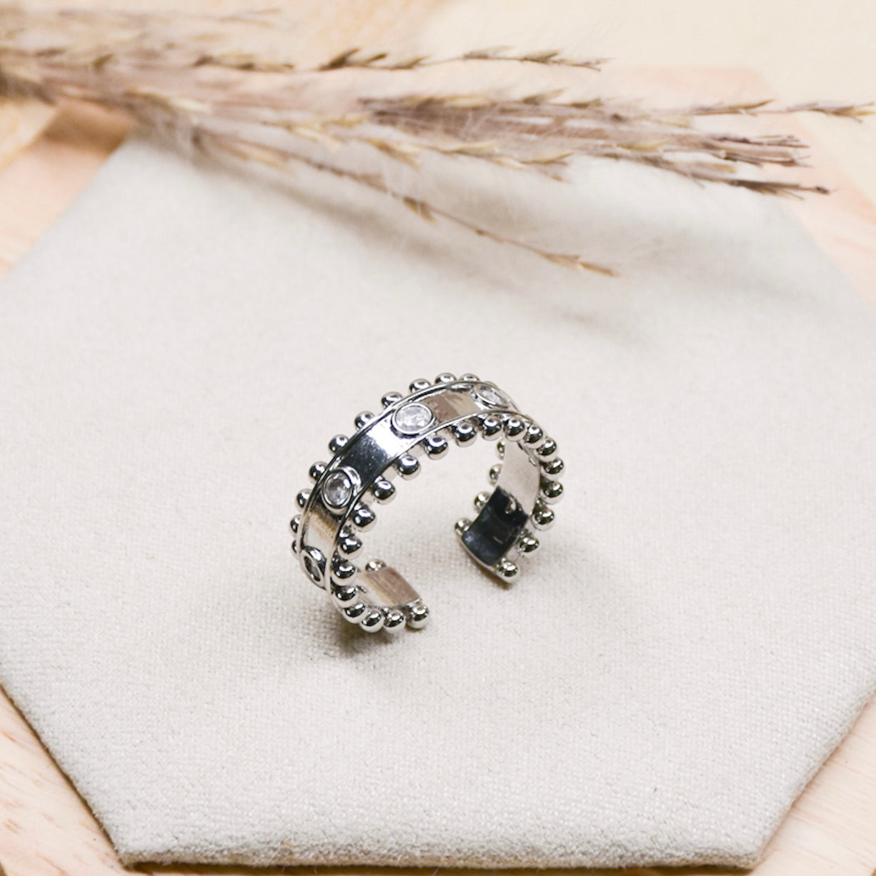 Silver Stones Ring
