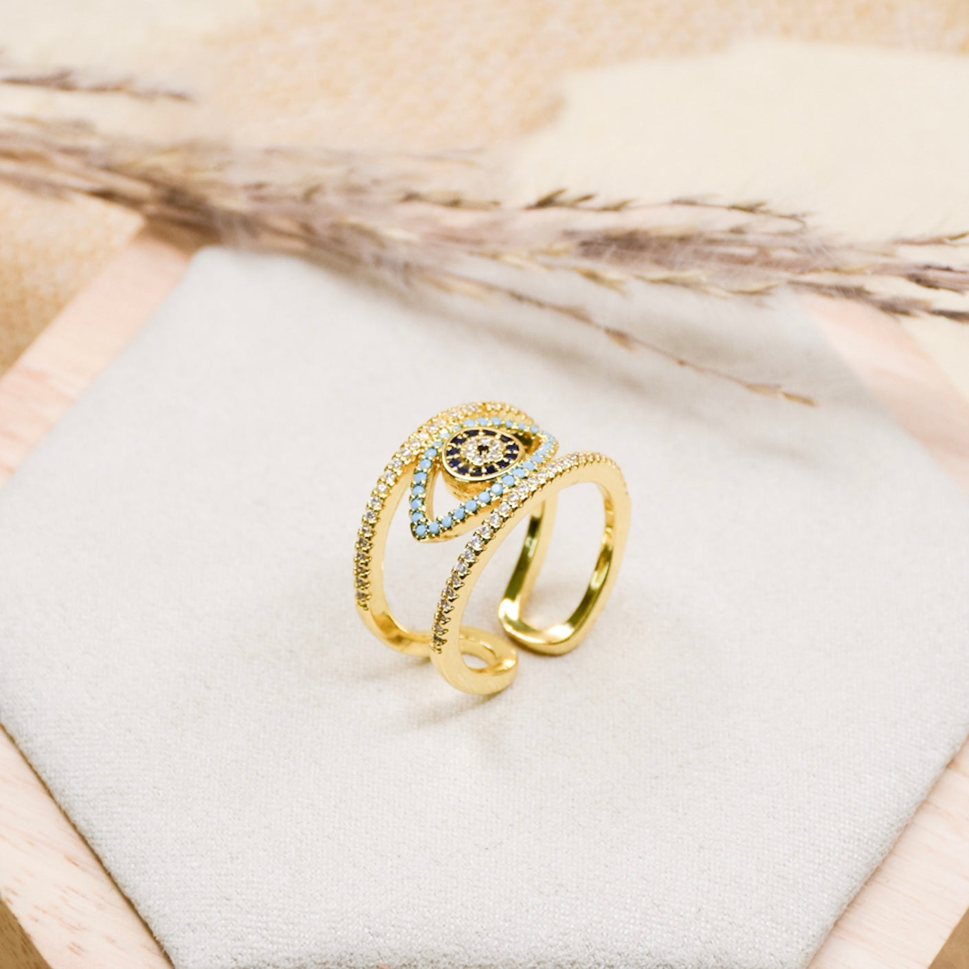 Stunning Evil Eye Band Ring