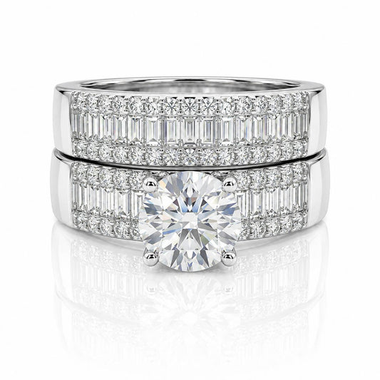 Imperial Sparkle DIamond Ring, silver