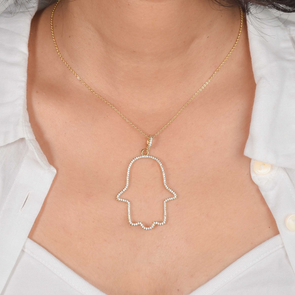 Jumbo Hamsa Necklace - Upakarnaproduct_type