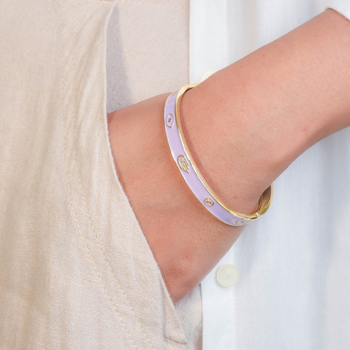 Lavender Sparkle Bangle Stack - Upakarnaproduct_type