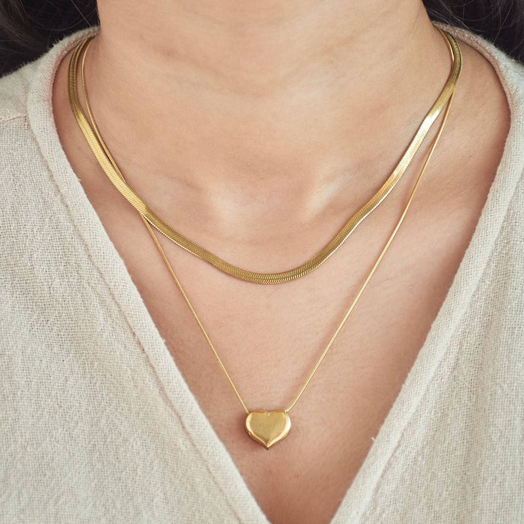 Layer Heart Snake Chain - Upakarnaproduct_type