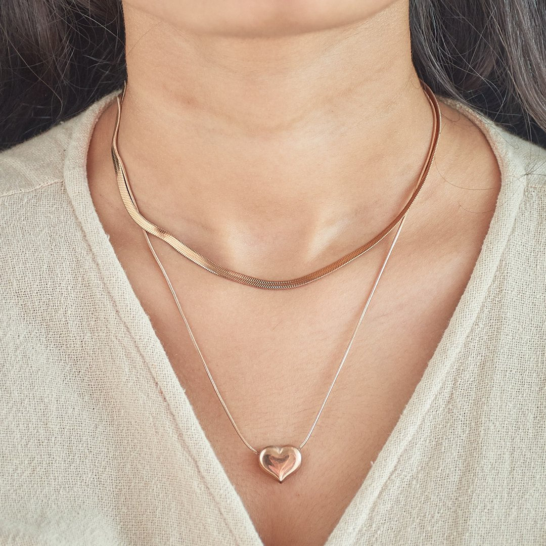 Layer Heart Snake Chain - Upakarnaproduct_type