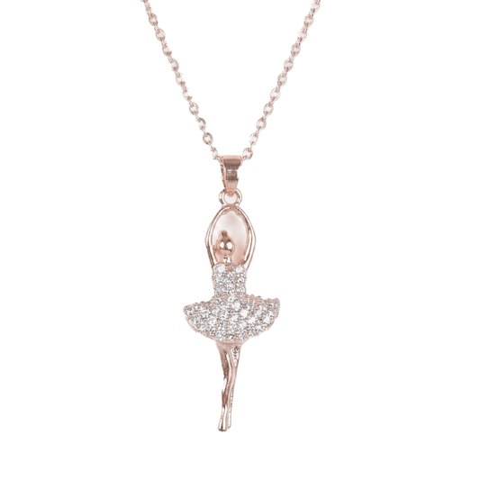 Luminescent Ballerina Necklace, rose gold