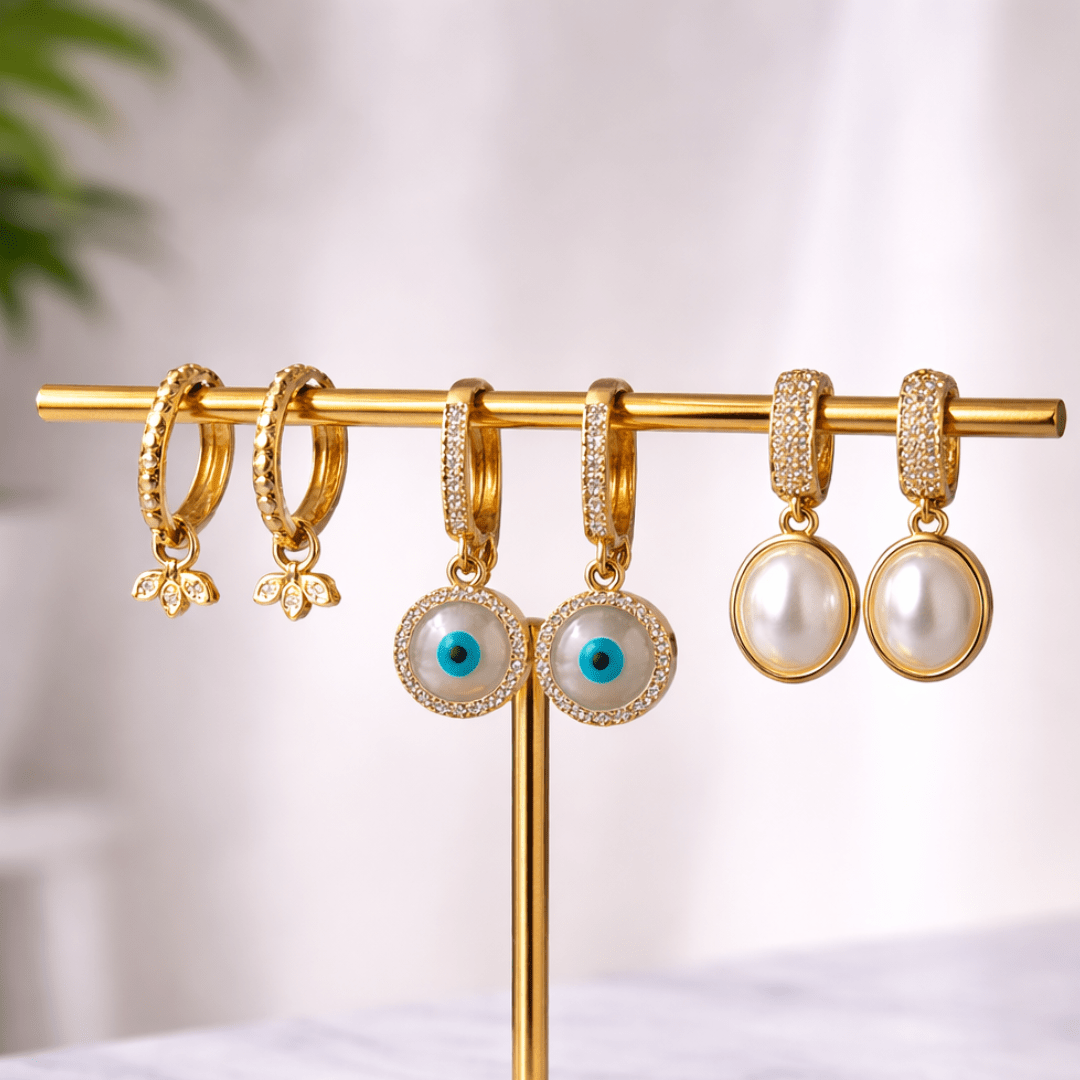 Luminous Drop Earring Stack - Upakarnaproduct_type