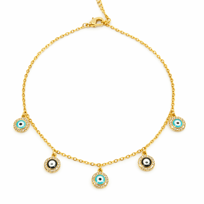 Marina Evil Eye Anklet - Upakarnaproduct_type