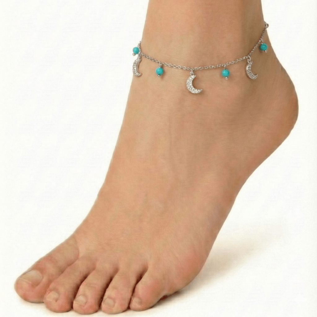 Midnight Crescent Anklet - Upakarnaproduct_type
