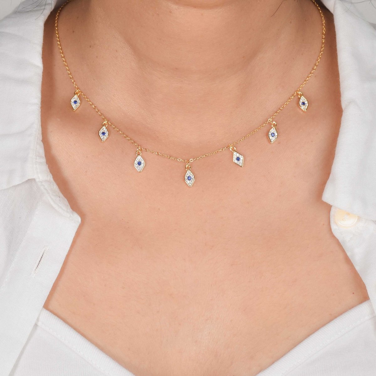 Mini Mystical Gaze Evil Eye Choker - Upakarnaproduct_type