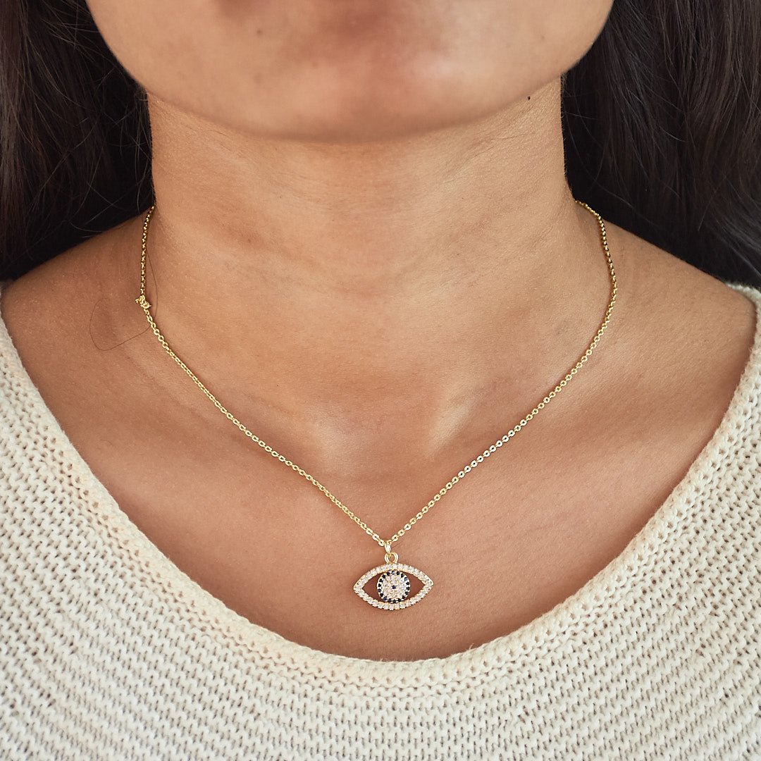 Minimalist Evil Eye Necklace - Upakarnaproduct_type