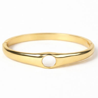 Minimalist Inlay Bangle | Anti-tarnish | Gold Plated | Openable
