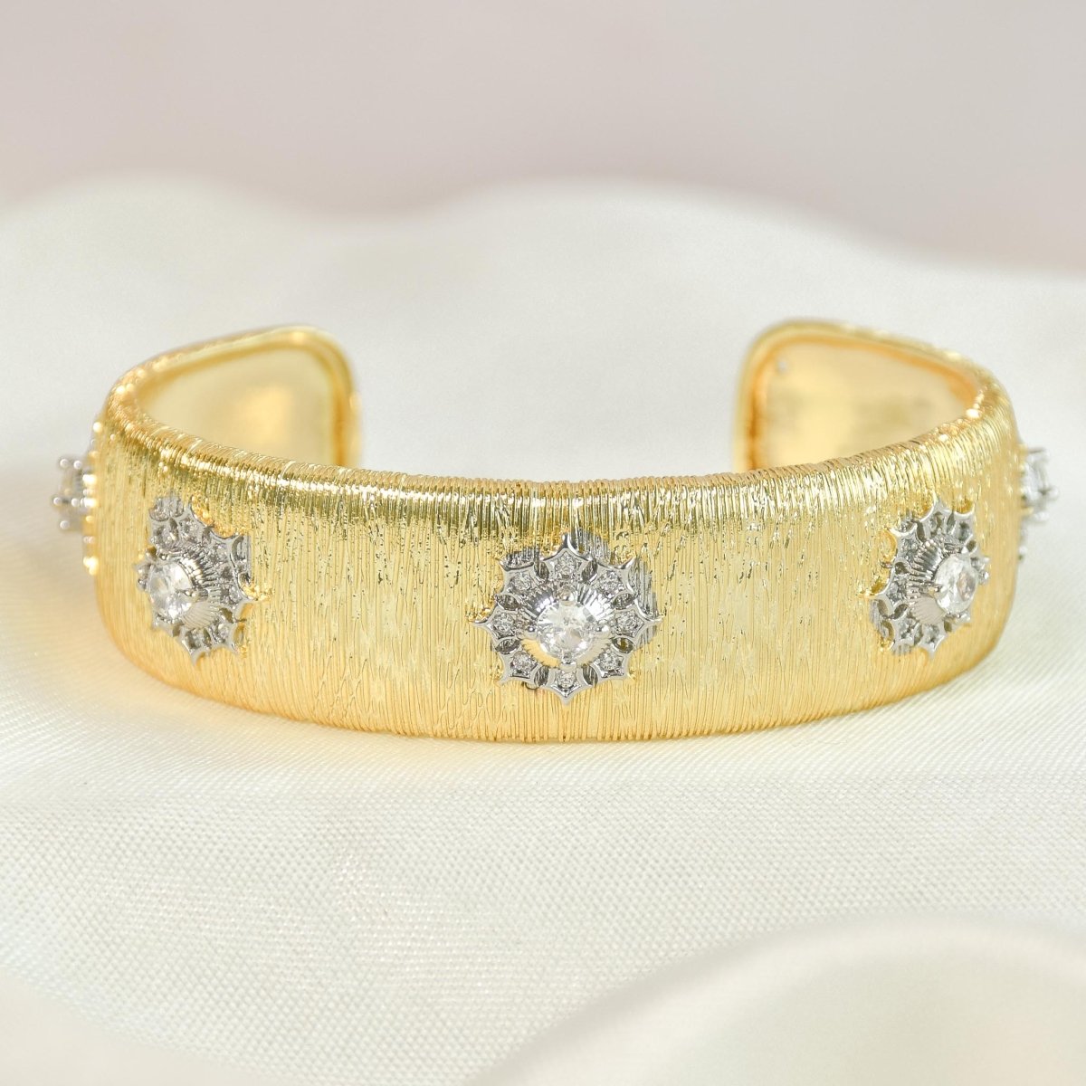 Modern Textured Diamond Bangle - Upakarnaproduct_type