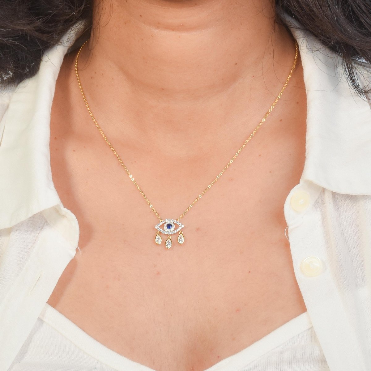Moonlit Evil Eye Necklace - Upakarnaproduct_type