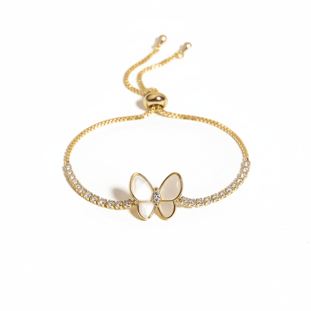 Mother of Pearl Butterfly Bracelet - Upakarnaproduct_type