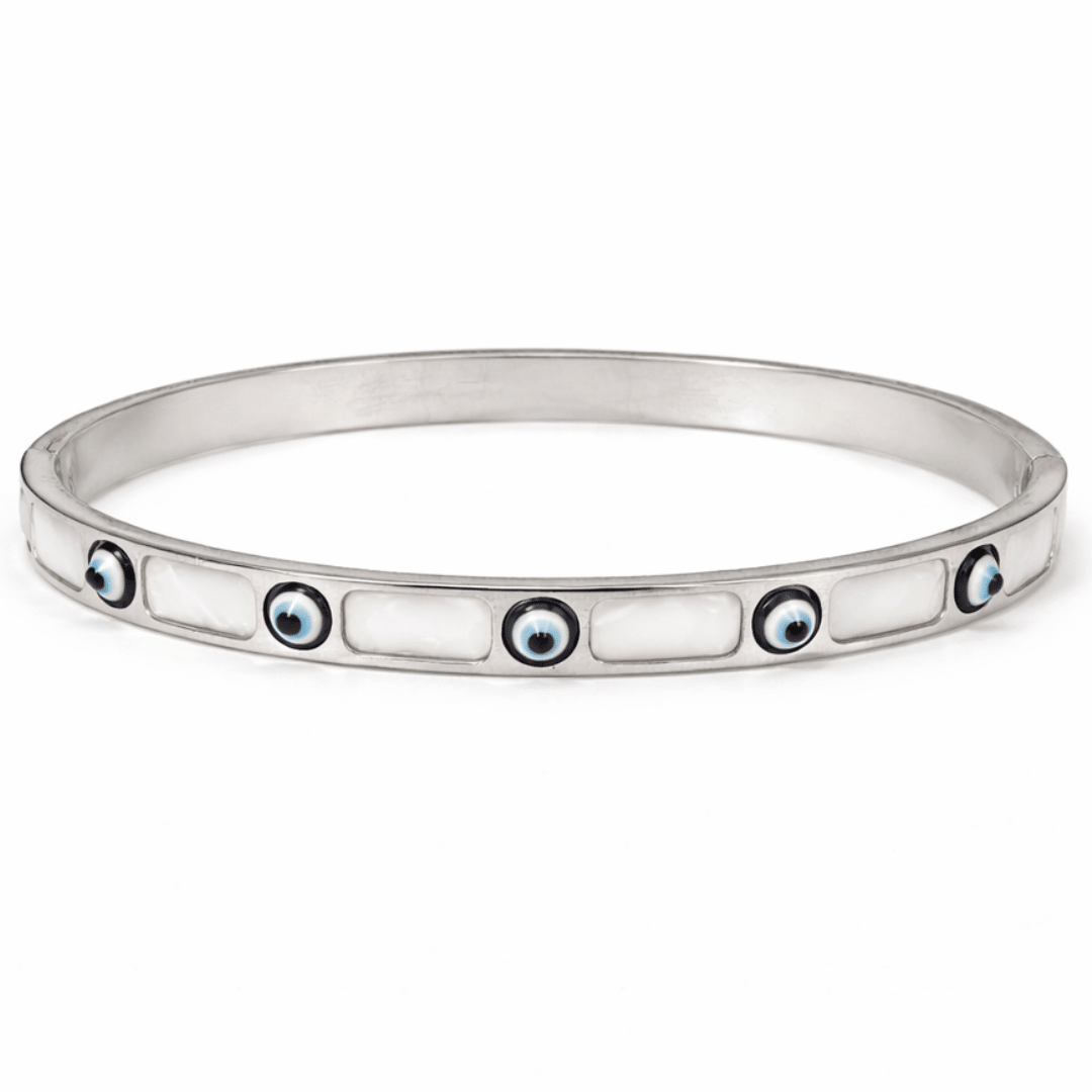 Mother of Pearl Evileye Bangle - Upakarnaproduct_type