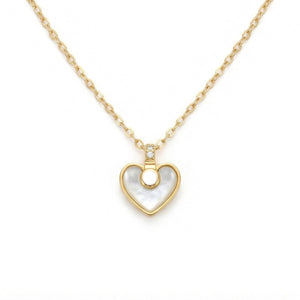Mother Of Pearl Heart Necklace