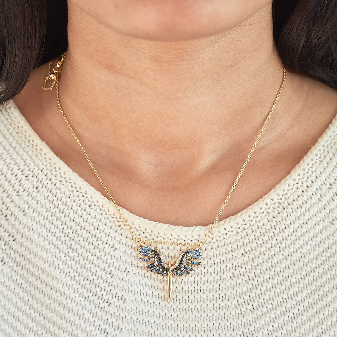 Multi Angel Wings Necklace - Upakarnaproduct_type