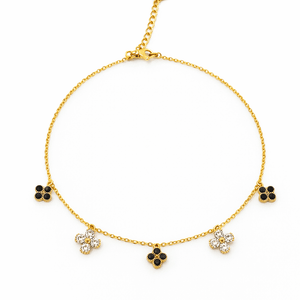 Mystic Clover Anklet | Anti-tarnish | Adjustable
