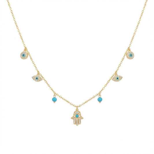 Mystic Evil Eye Choker, golden