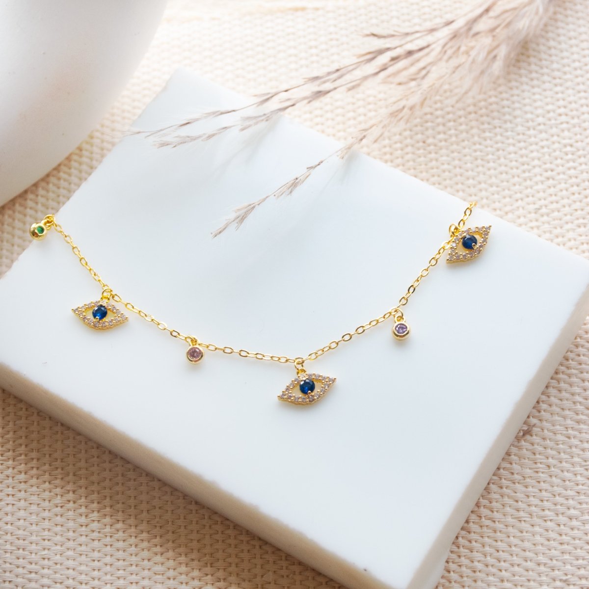 Mystic Eye shaped Evil Eye Choker - Upakarnaproduct_type