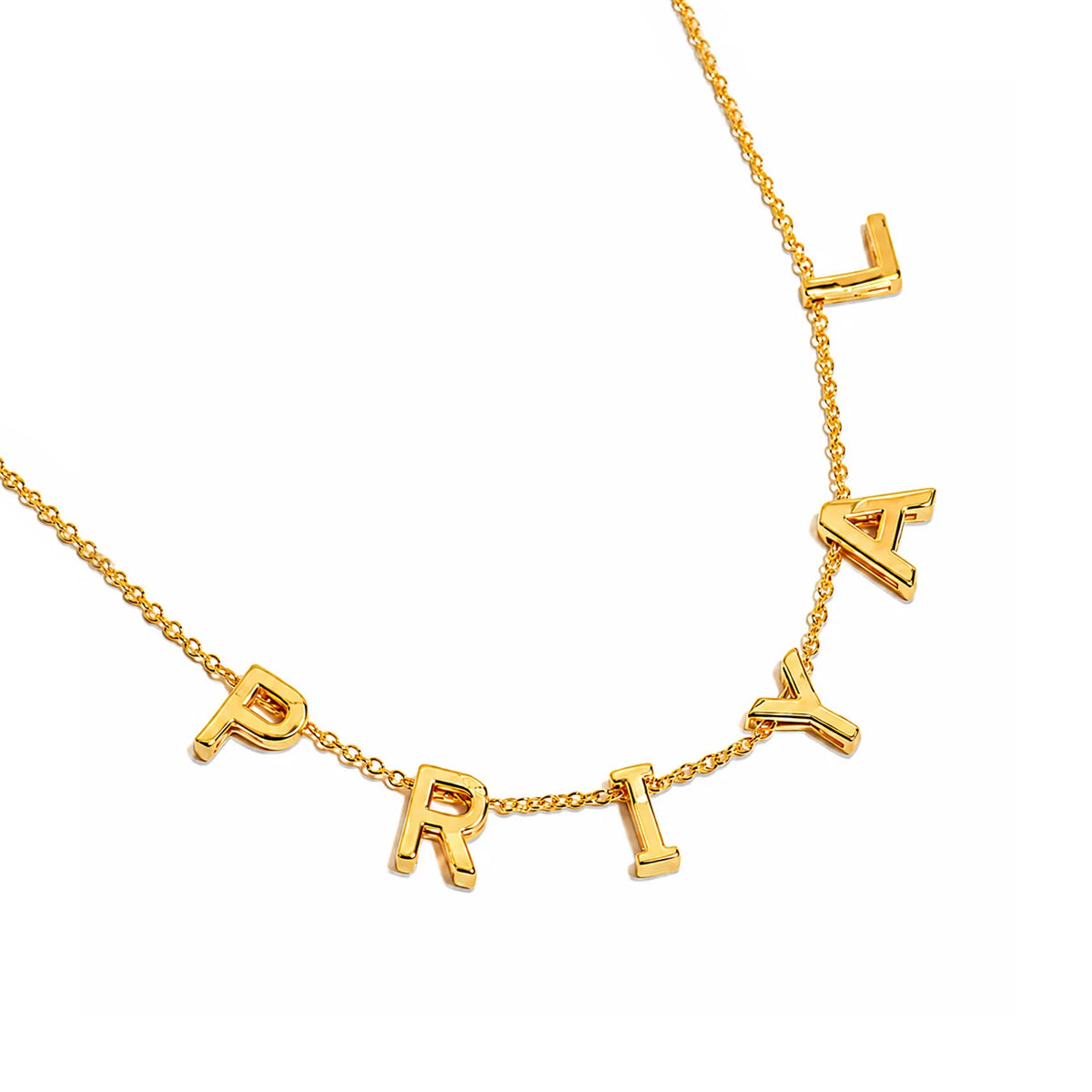 DIY Golden Letter Necklace | Anti-Tarnish | Adjustable