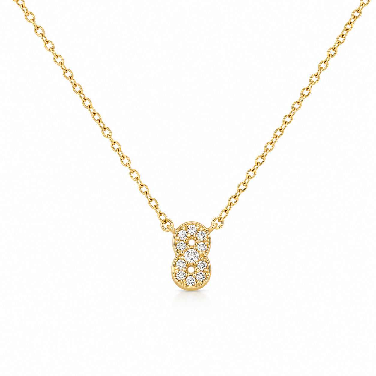 Shimmer Number Necklace | Anti-tarnish
