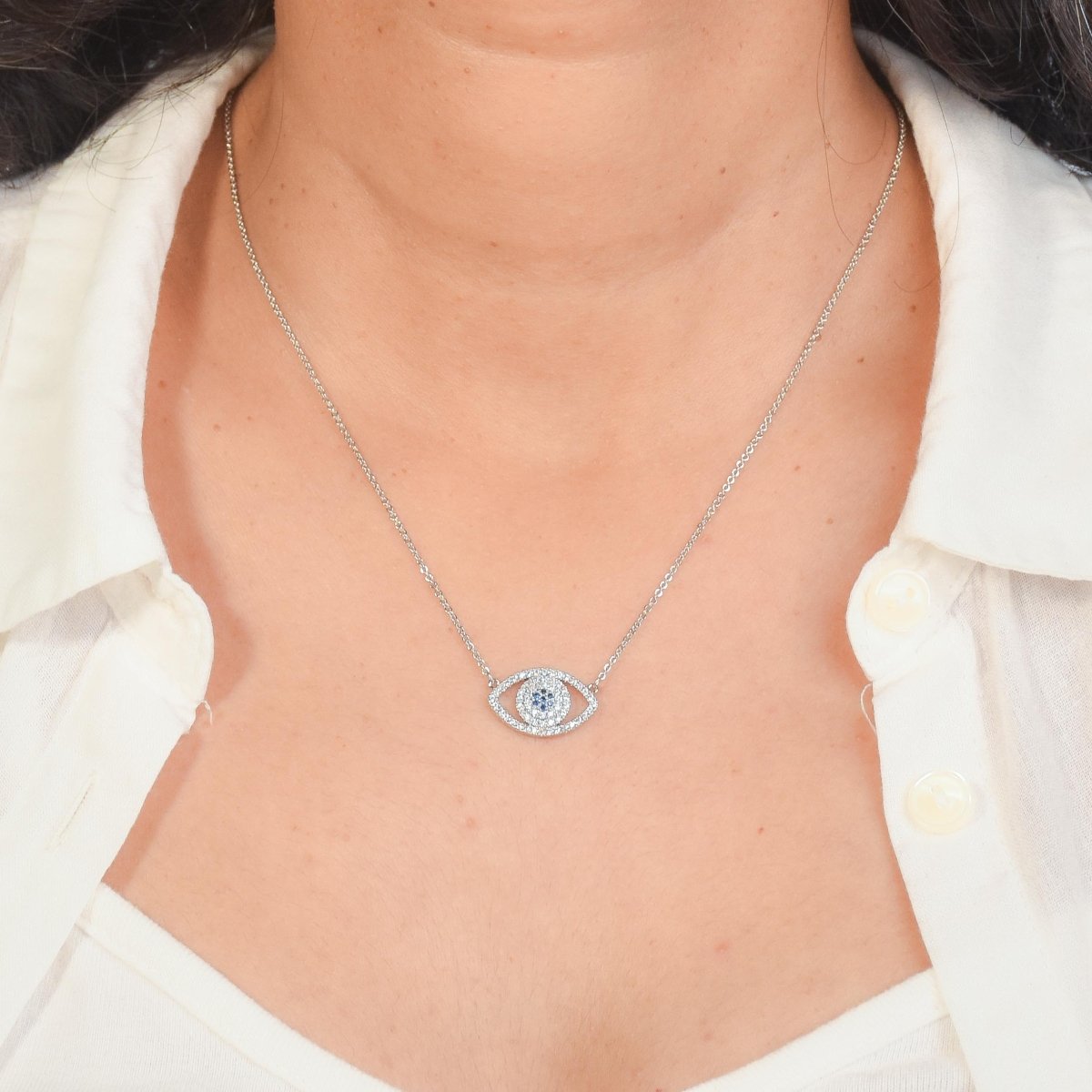 Oceanic Evil Eye Necklace - Upakarnaproduct_type