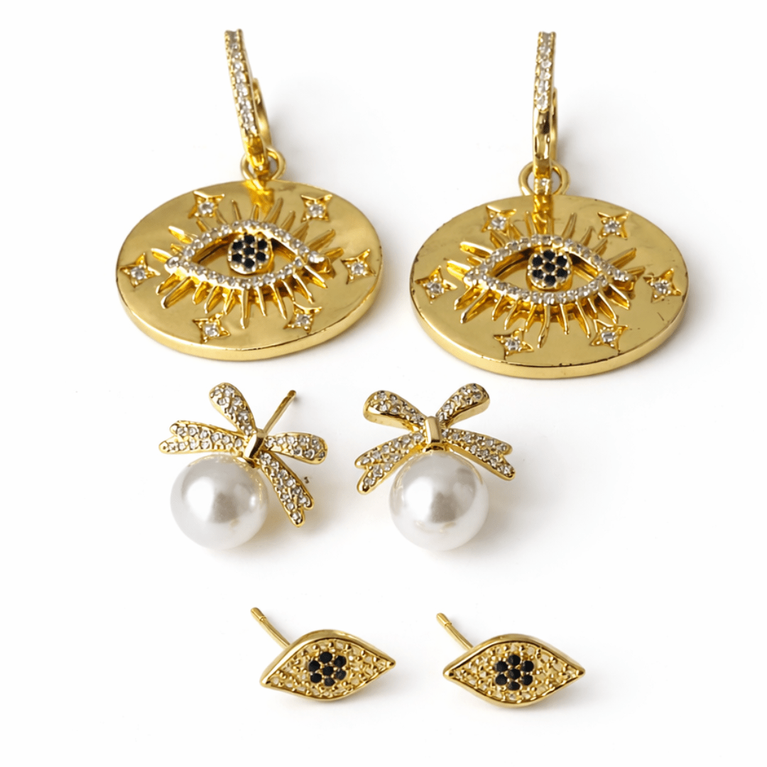 Oracle Evil Eye Earring Stack - Upakarnaproduct_type