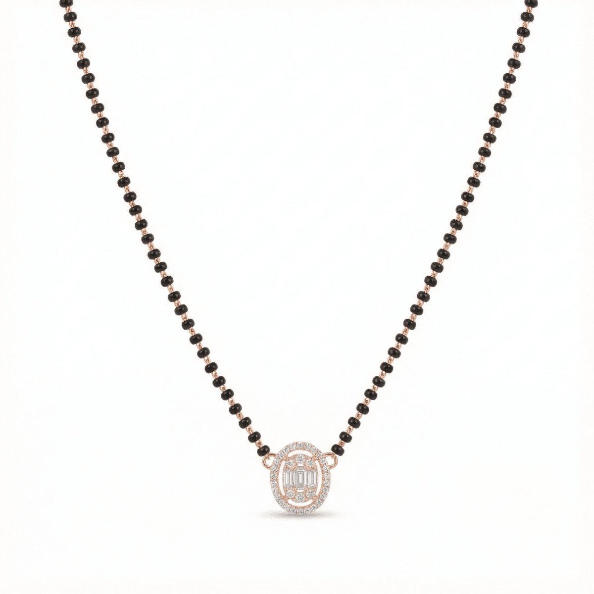 Oval Diamond Mangalsutra Necklace - Upakarnaproduct_type