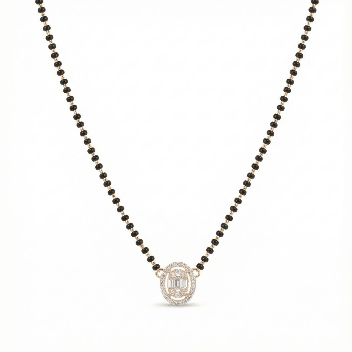 Oval Diamond Mangalsutra Necklace - Upakarnaproduct_type