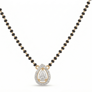 Pear Drop Diamond Mangalsutra Necklace