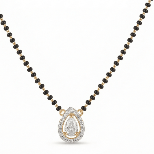 Pear Drop Diamond Mangalsutra Necklace