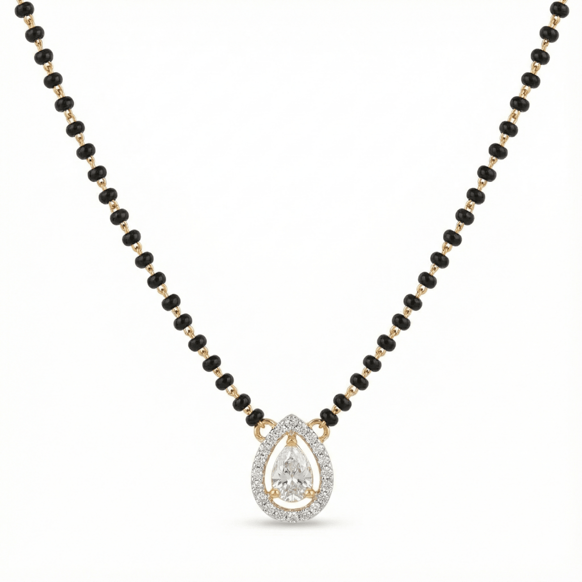 Pear Drop Diamond Mangalsutra Necklace - Upakarnaproduct_type