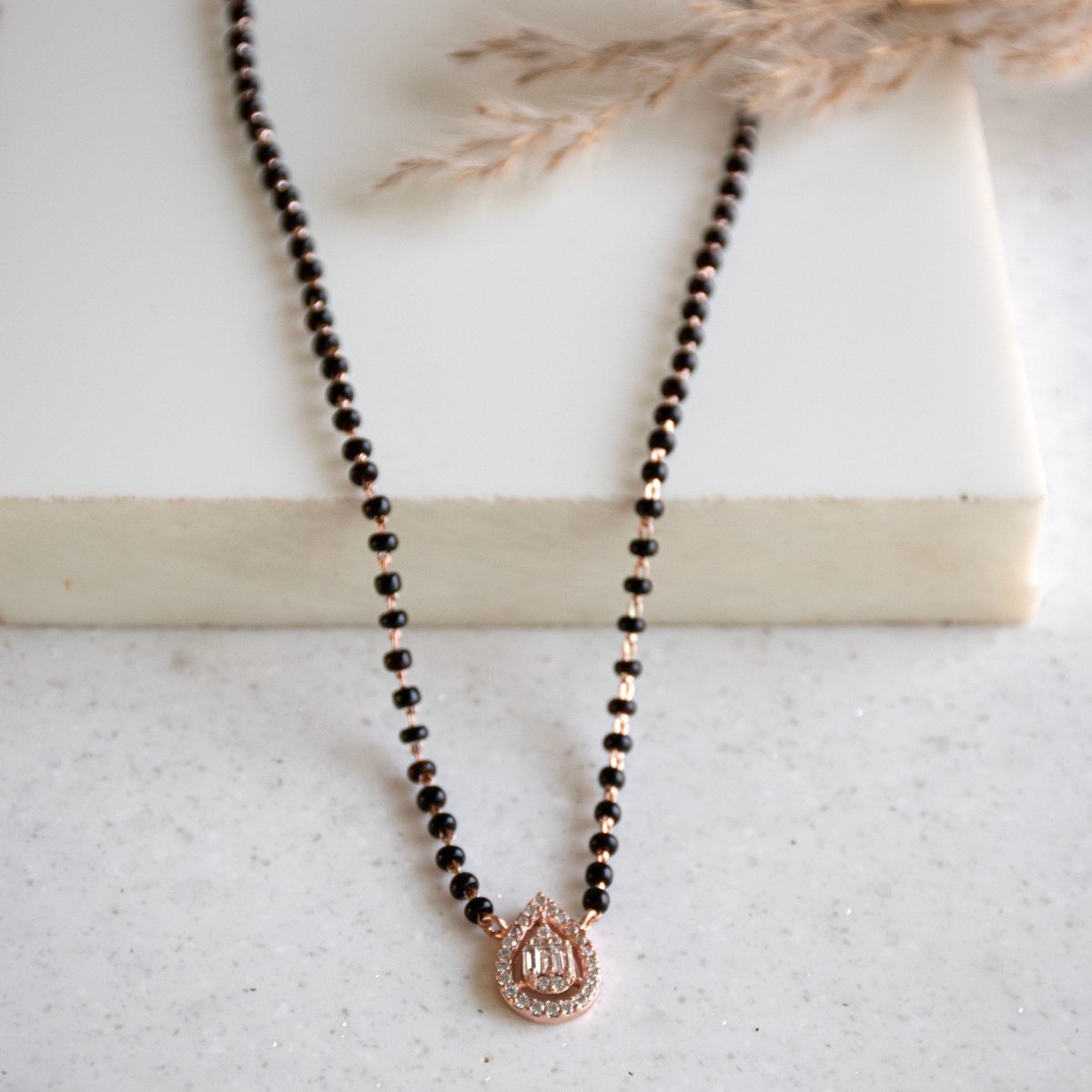 Pear Single Stone Mangalsutra Necklace - Upakarnaproduct_type